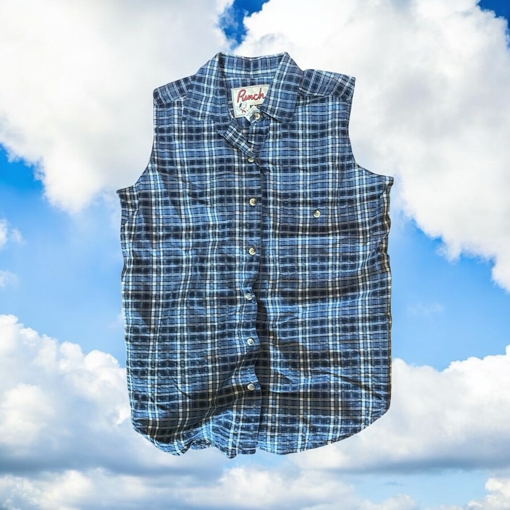 Punch Blue Plaid Cotton Shirt